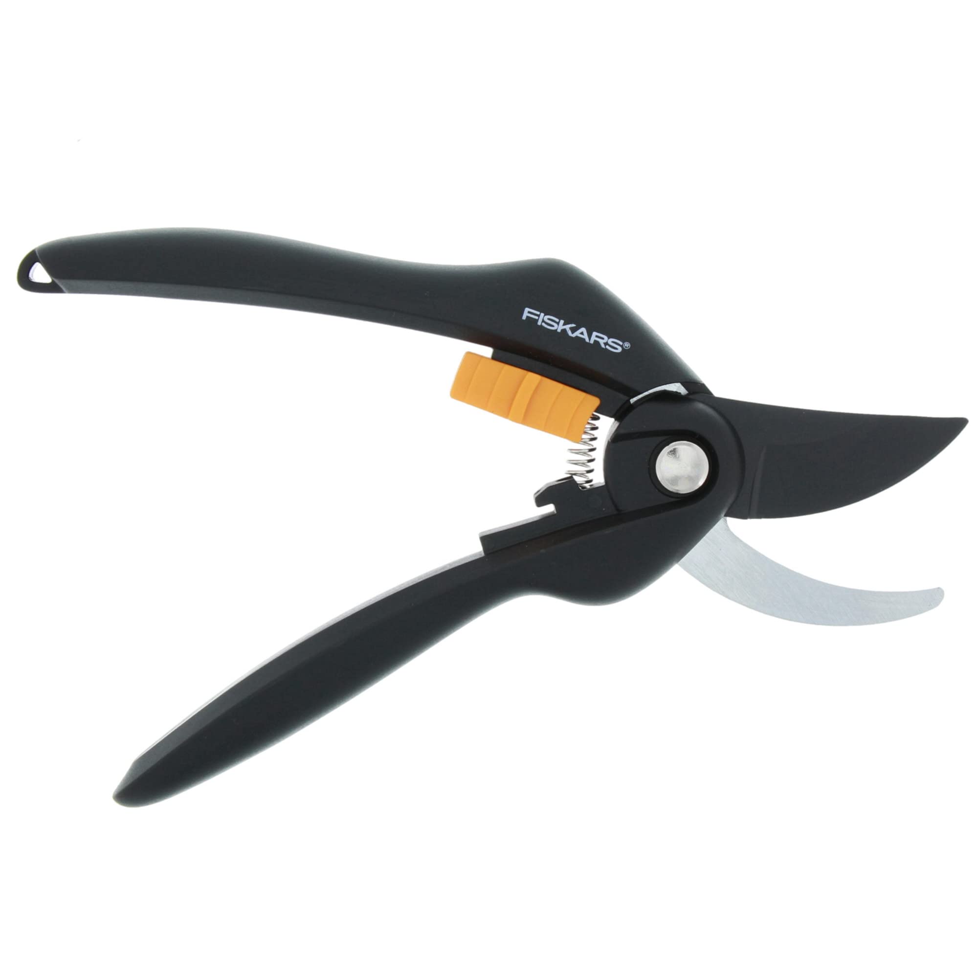 Fiskars Pruning Shears M, Solid, P321, for Fresh Branches and Twigs, Non-Stick Coating, Stainless Steel Blade, Length: 20 cm, Black/Orange, 1057162