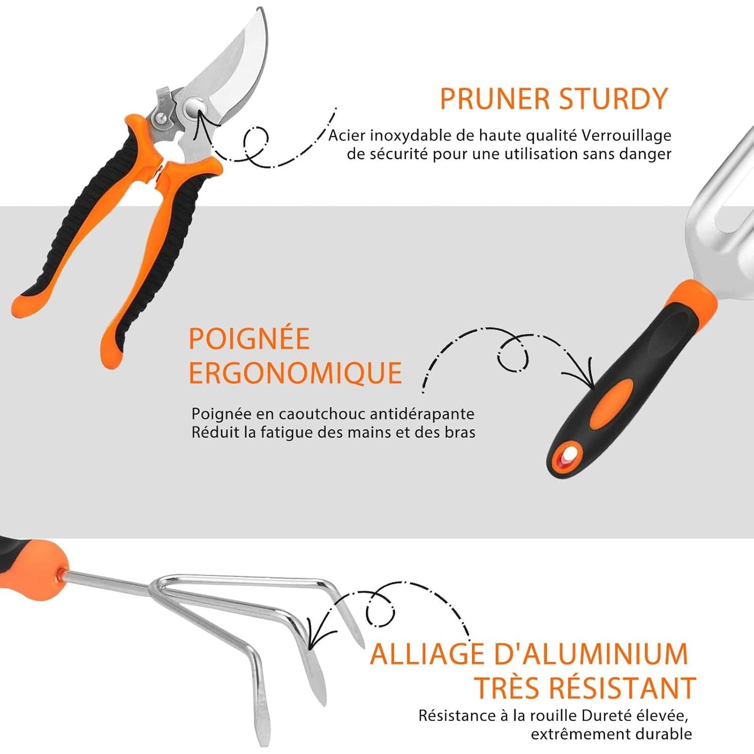 Gardening Tools, 10 Piezas Heavy Duty Garden Tools, Garden Tools Gardening Tools, Gifts for Women and Men