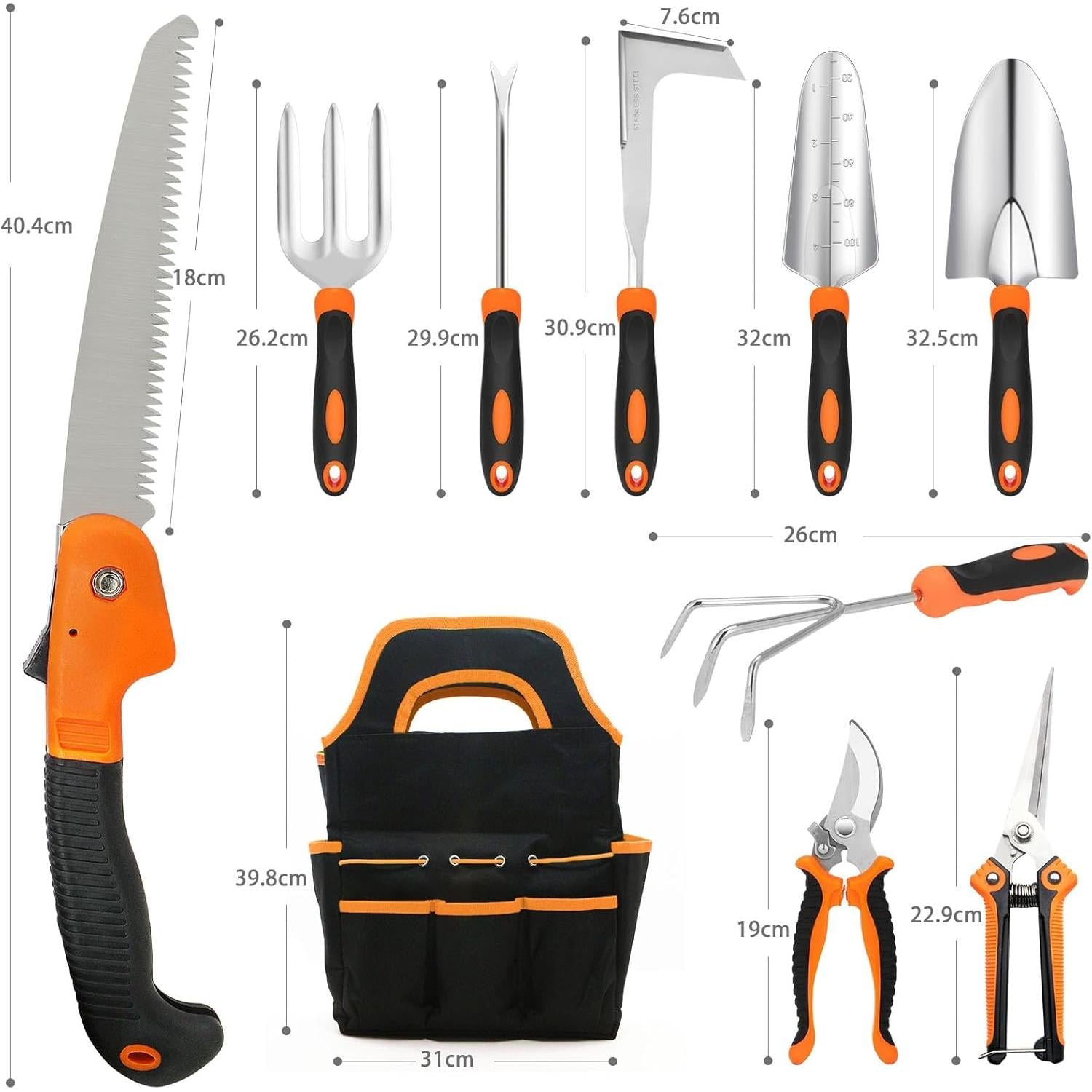 Gardening Tools, 10 Piezas Heavy Duty Garden Tools, Garden Tools Gardening Tools, Gifts for Women and Men