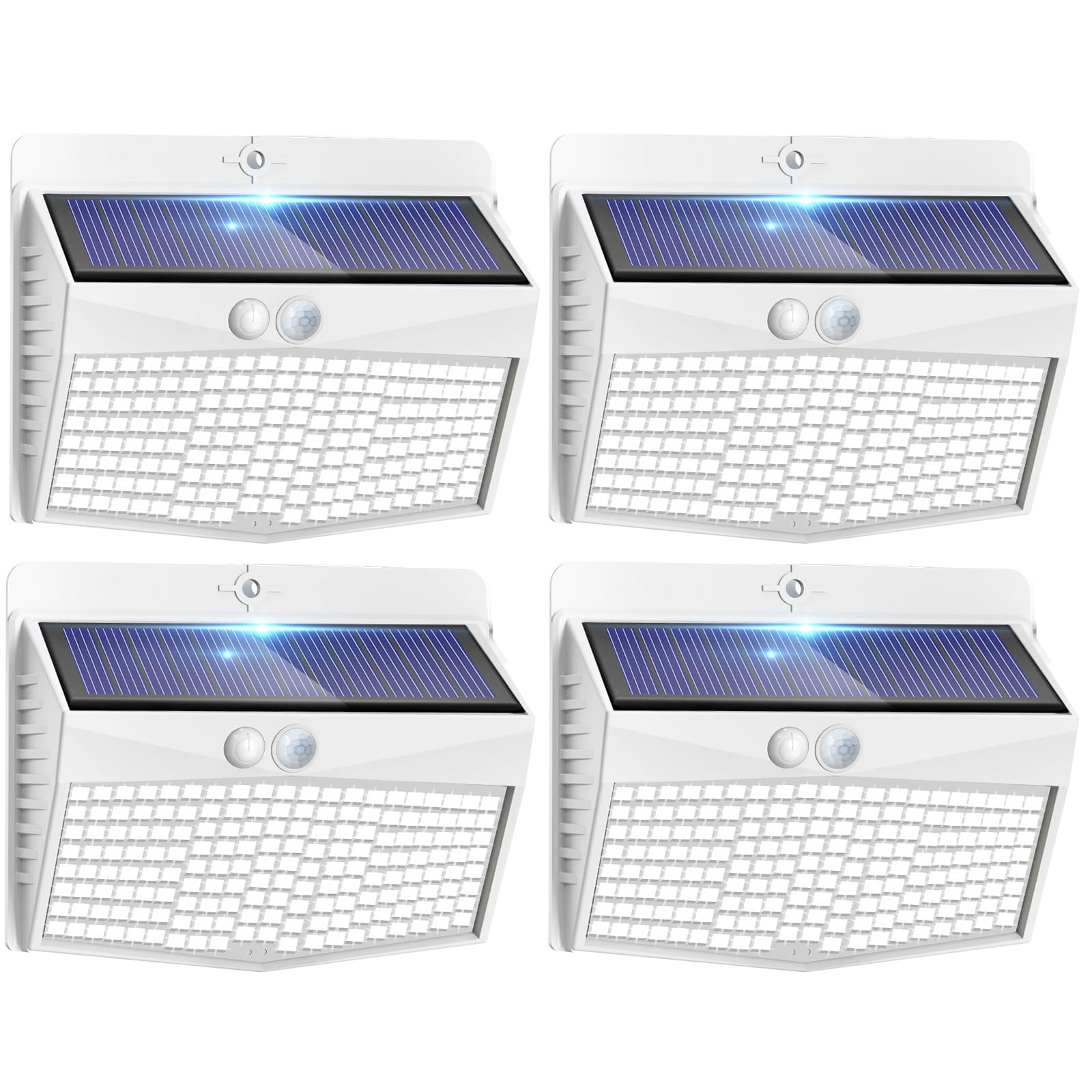 Peasur Set of 3 Outdoor Solar Motion Sensor Light, Wireless Waterproof Outdoor Solar Spotlight 3 Modes LED Solar Outdoor Lighting for Garden Decoration