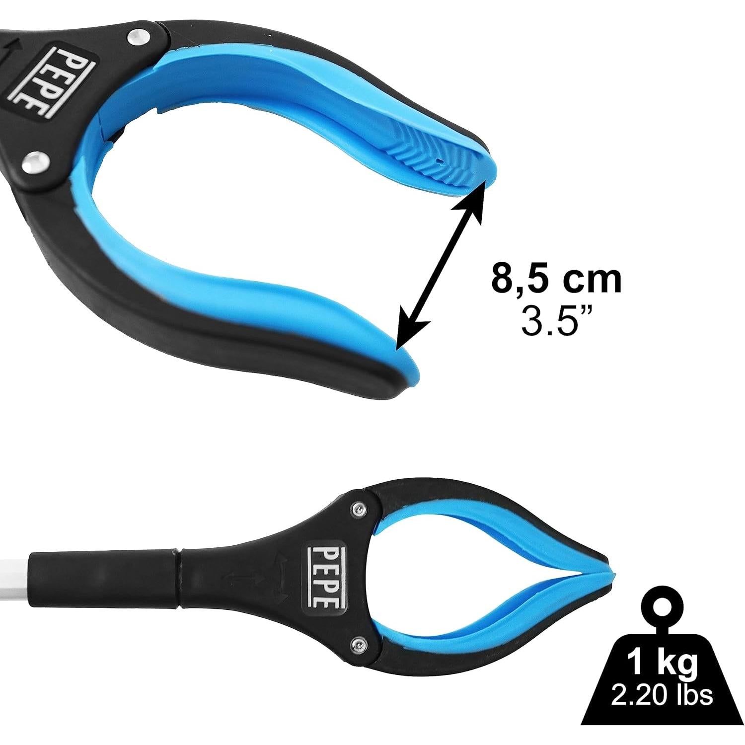 PEPE Mobility Foldable object pick up clamp (x1 unit), catch waste and objects without bending down, magnet grip seniors with disabilities