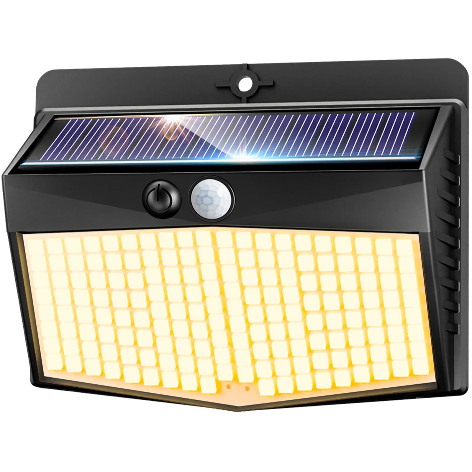 Peasur Set of 3 Outdoor Solar Motion Sensor Light, Wireless Waterproof Outdoor Solar Spotlight 3 Modes LED Solar Outdoor Lighting for Garden Decoration