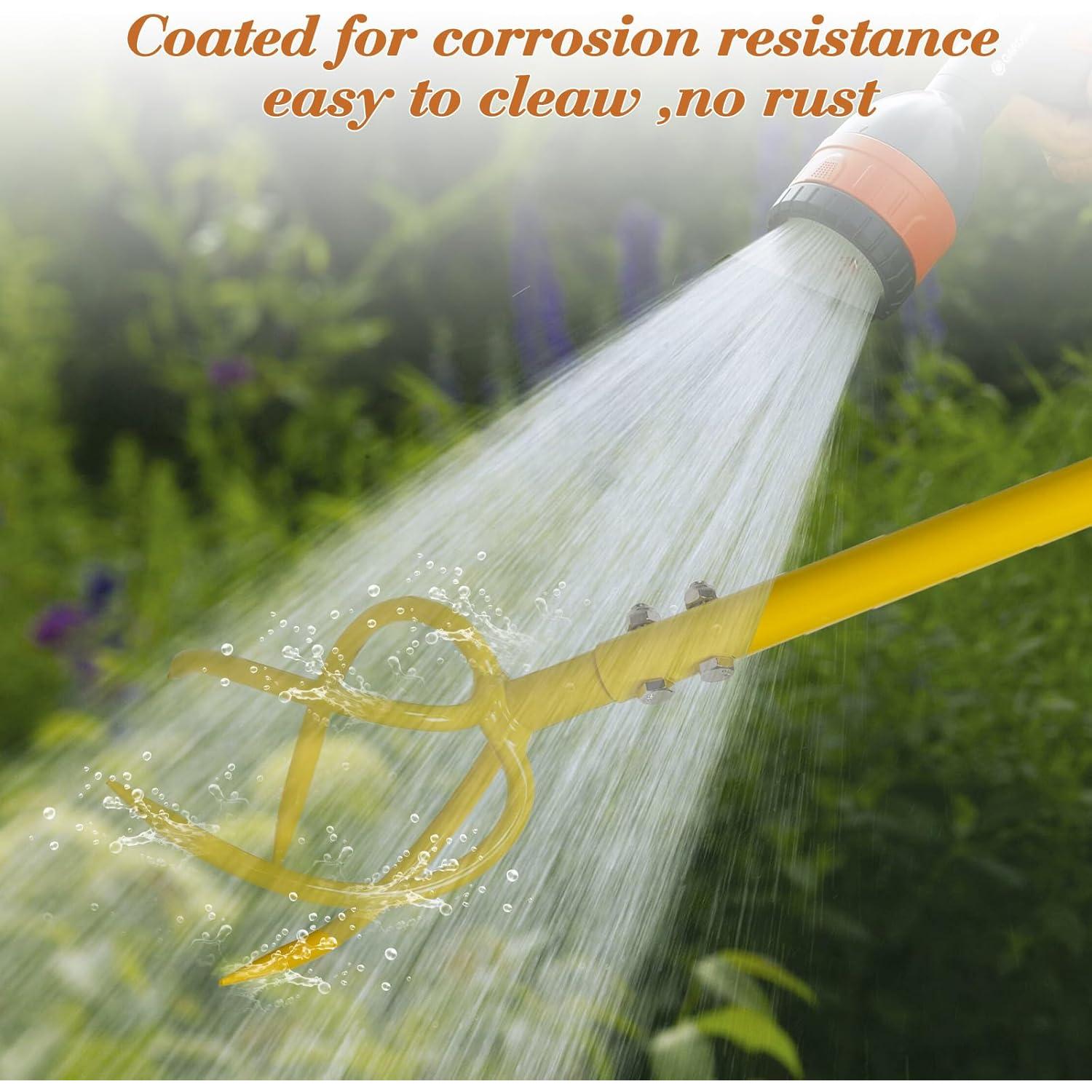 Garden Cultivator with Handle - Manual Ground Claw and Weeding - Twist Tiller Garden Claw