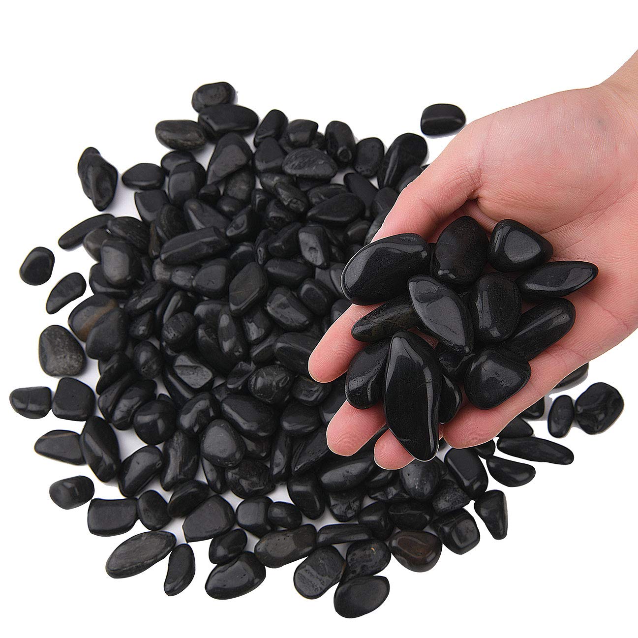 1.8kg Decorative Stones 2-4cm Polished Natural Pebbles for Flower Pots, Landscaping, Vase Filling, Succulent Plants, Aquariums and Garden Decoration