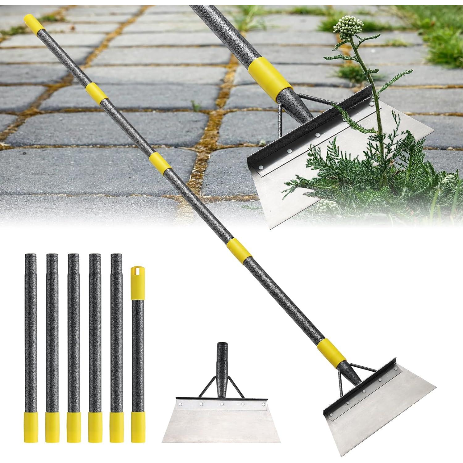 Gardening Shovel Garden Tools Multifunctional Cleaning Shovel 65 Inch with Extension Handle Stainless Steel Impact Scraper for Outdoor Space Home Farmhouse