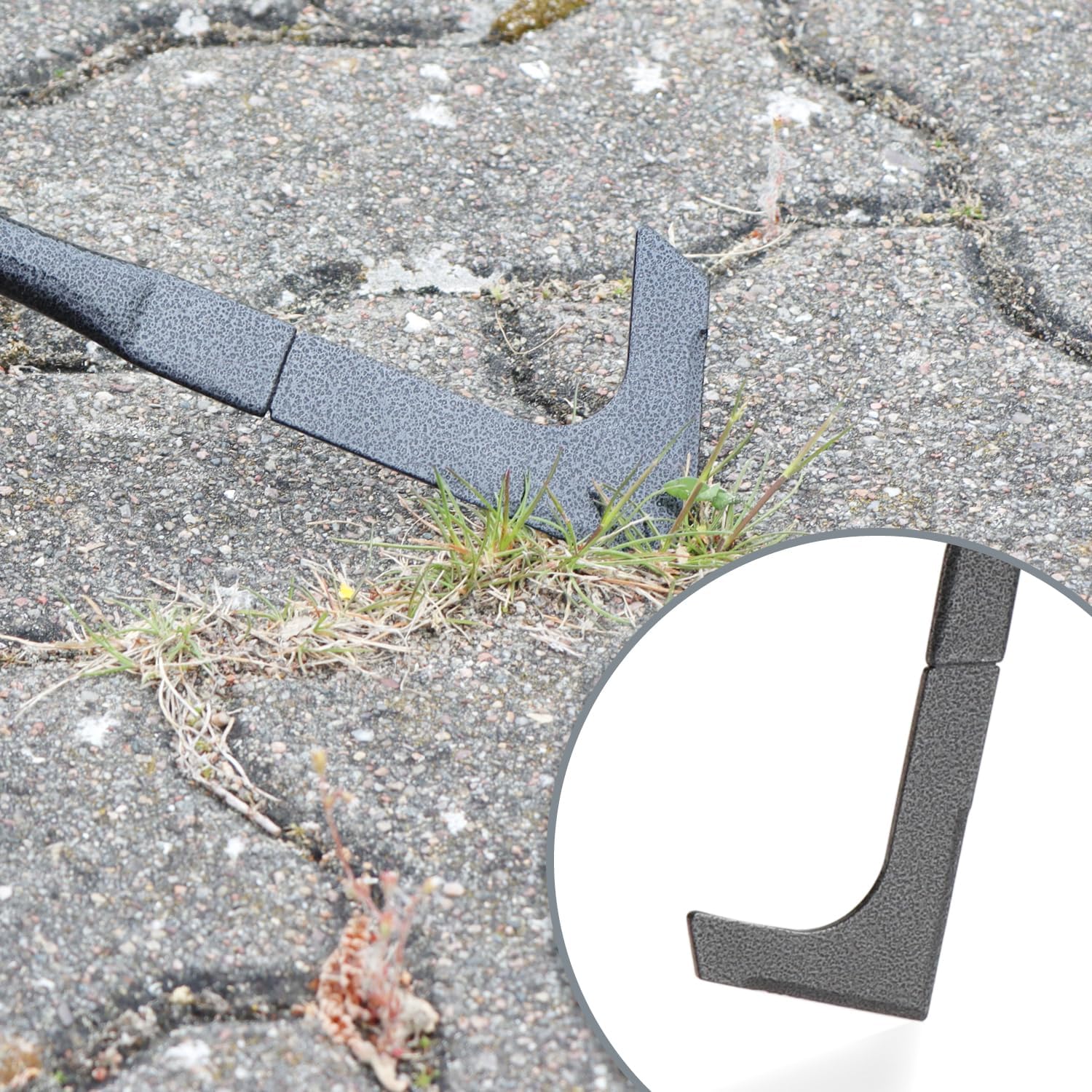 COM-FOUR Gardening Tool Set 6 Pieces Gardening Tool Set with Double Hoe, Small Cultivator, Joint Scraper, Hand Rake, Flower Trowel